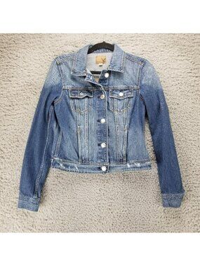 American Eagle Outfitters Jacket Womens Small 100% Cotton Denim Jean Jacket